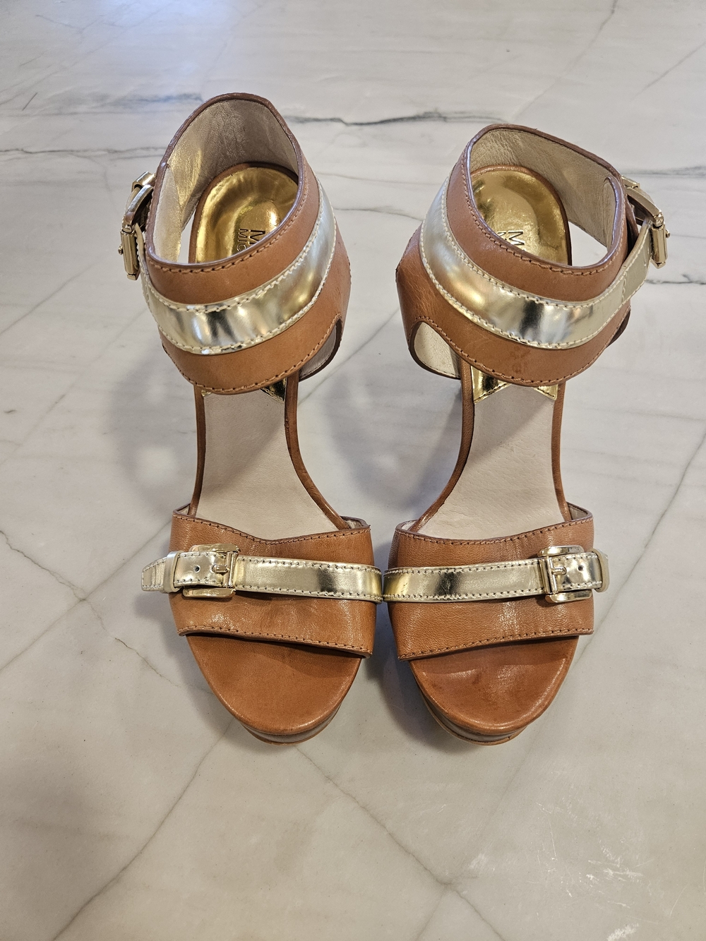MICHAEL Michael Kors "Grace" Ankle Strap Platform Sandal Size 8.5